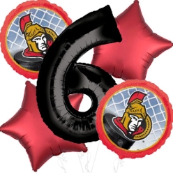 Ottawa Senators Age 6 Balloon Bouquet