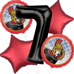 Ottawa Senators Age 7 Balloon Bouquet