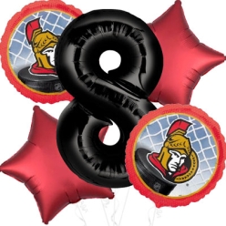 Ottawa Senators Age 8 Balloon Bouquet
