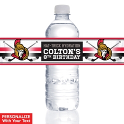 Ottawa Senators PERSONALIZED VINYL Bottle Labels - 10 PK