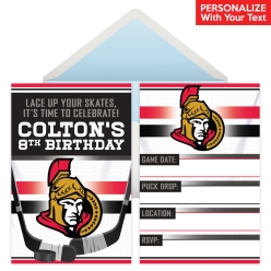 Ottawa Senators PERSONALIZED Invitations - 8 Pk