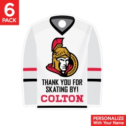 Ottawa Senators PERSONALIZED Thank You Tags - 6 Pk