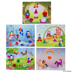 Make Your Own Foil Magical Fairy Tale Art Scenes-5Pk