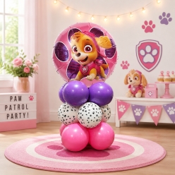 Paw Patrol Girl Airfill Mini Balloon Column Kit - 17pc