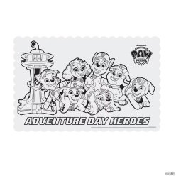 PAW Patrol Colour Your Own Paper Placemats-12Pk