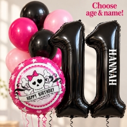 Pirate Girl PERSONALIZED Name & Double Age Balloon Bouquet