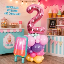 Popsicle 6 Ft Airfill Personalized Balloon Column