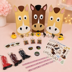 Pretty Horse Loot Bags for 3 Kids – 30 Pieces