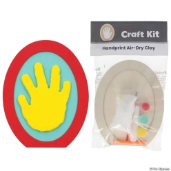 Paint Your Own Handprint Clay Craft Kit-6Pk