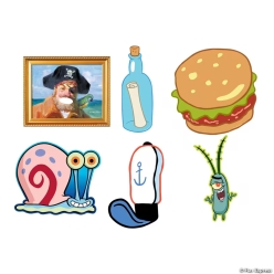SpongeBob SquarePants Photo Booth Props-6Pk