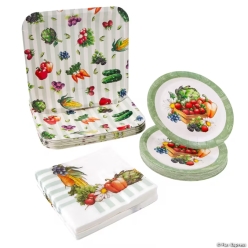 Farmer's Market Tableware Set for 24 Guests