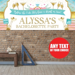 Pastel Bachelorette PERSONALIZED Giant Vinyl Keepsake Banner