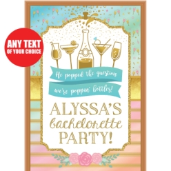 Pastel Bachelorette PERSONALIZED Giant Vinyl Keepsake Door Sign
