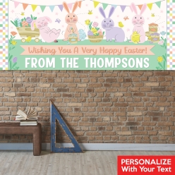 Pastel Easter PERSONALIZED Giant Vinyl Keepsake Banner