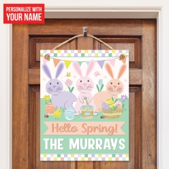 50% OFF: Personalized Pastel Easter Vinyl Door Decor