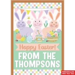 Pastel Easter PERSONALIZED Giant Vinyl Keepsake Door Sign