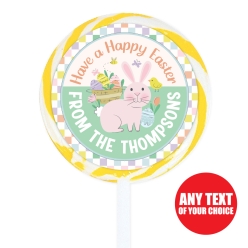 Pastel Easter PERSONALIZED Lollipops-12Pk