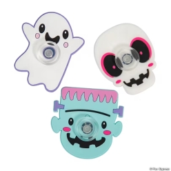 Pastel Halloween Character Plastic Fidget Spinners-12Pk