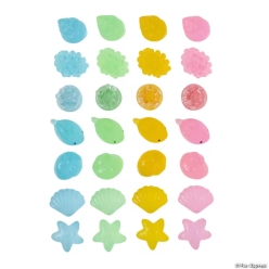 Glow-in-the-Dark Pastel Ocean Icon Acrylic Toys-24Pk