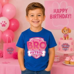 Bro Patrol Pink Blue T-shirt- Choose Size
