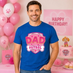 Dad Patrol Pink Blue T-shirt- Choose Size