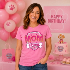 Mom Patrol Pink T-shirt- Choose Size