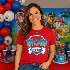 Mom Patrol Red T-shirt- Choose Size