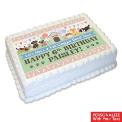 Pawsome Dog Party Personalized Edible Icing