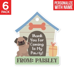 Pawsome Dog Party PERSONALIZED Thank You Tags - 6 Pk