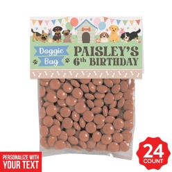 Pawsome Dog Personalized Treat Bags & Tags - 24pk