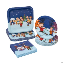 Peanut Christmas Party Tableware Set for 24 Guests