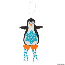 Penguin Dangle Leg Foam Craft Kits-6Pk