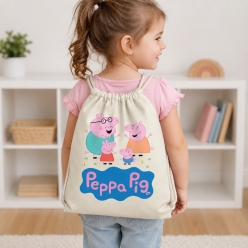 Peppa Pig Family Drawstring Backpack