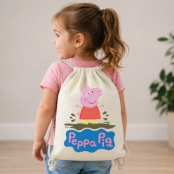 Peppa Pig Muddy Puddles Drawstring Backpack