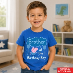 Peppa Brother of Birthday Girl/Boy Blue T-shirt