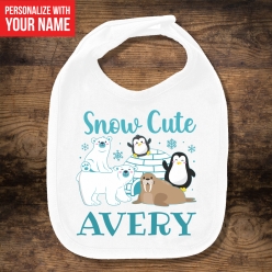 50% OFF: Winter Animal Personalized Bib