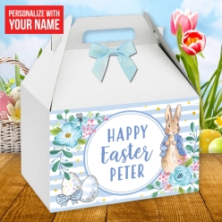 60% OFF:PERSONALIZED Large Blue Peter Rabbit Gable Box