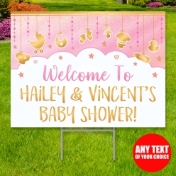 34% OFF: Baby Shower Girl PERSONALIZED Large Yard Sign