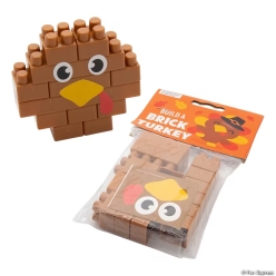 Thanksgiving Turkey Plastic Building Brick Handouts for 12