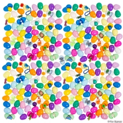 Bulk Colourful Toy-Filled Plastic Easter Eggs-200 Pack