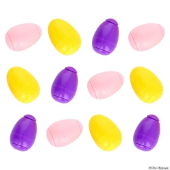 Bright Color Egg-Shaped Plastic Fidget Spinners-12Pk
