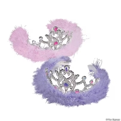 Princess Marabou Tiaras - 6 PK