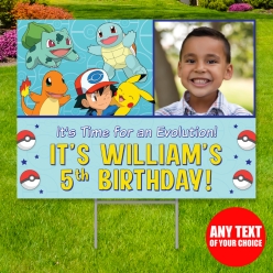 34% OFF: Pokemon Photo All Weather PERSONALIZED Large Yard Sign