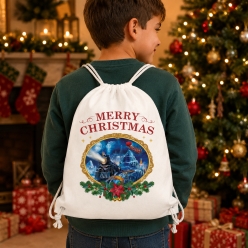 Polar Express Drawstring Backpack