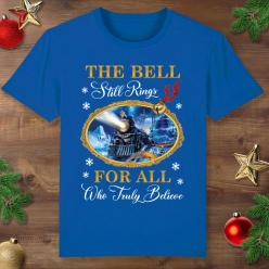 Polar Express Bell Still Rings Blue T-shirt