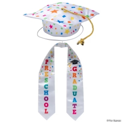 Preschool Graduate Polyester Stole & Graduation Cap Set
