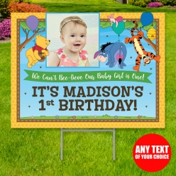 34% OFF: Pooh Photo All Weather PERSONALIZED BIG Yard Sign