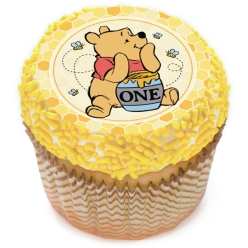 Pooh 1st Birthday Cupcake Icing Toppers 12pk