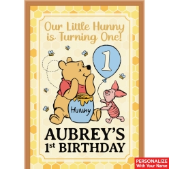 Pooh 1st PERSONALIZED Giant Vinyl Keepsake Door Sign