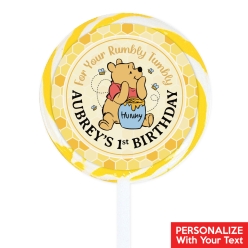Pooh 1st Birthday PERSONALIZED Lollipops - 12 Pack